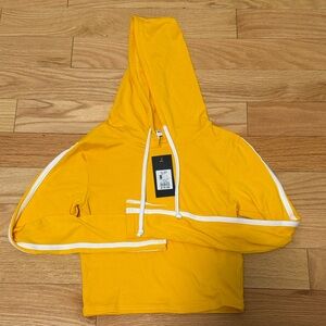 Streetwear Society Yellow Hoodie with White Drawstrings